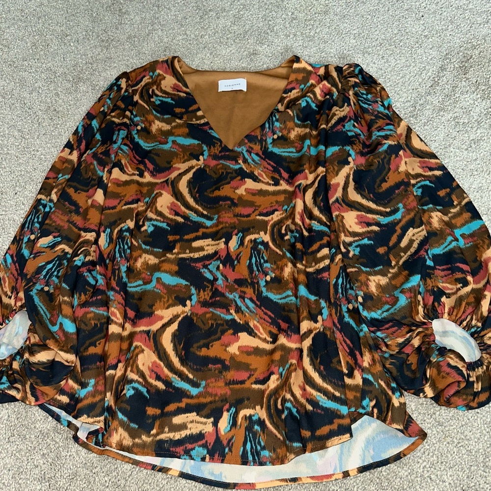 Multicolor Abstract Print Women's Top